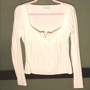 Sexy white ribbed top - perfect for date night